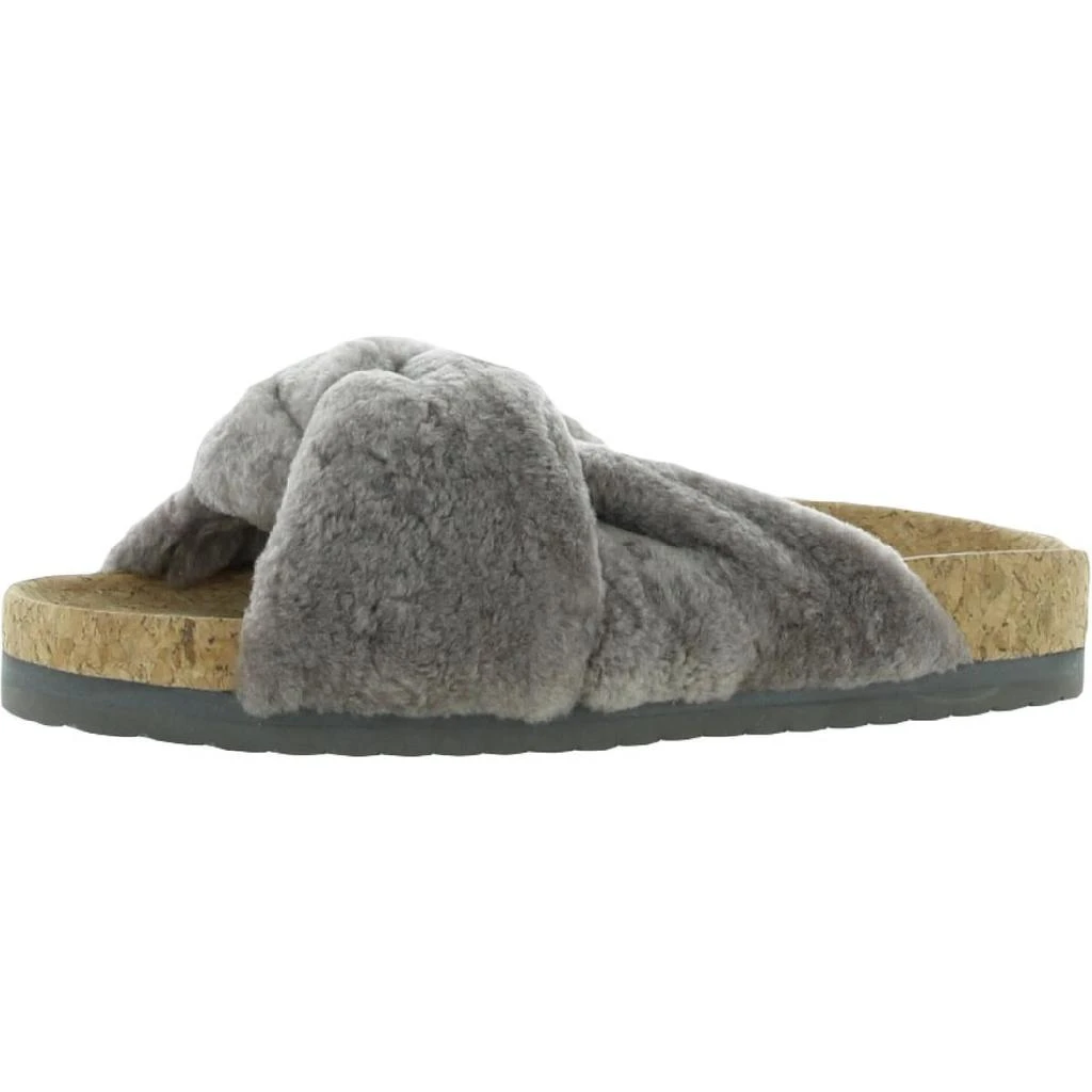 商品Vince|Vince Womens Goran Lamb Fur Comfort Insole Footbed Sandals,价格¥1279,第2张图片详细描述