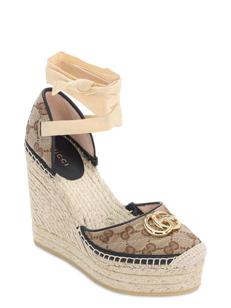 商品Gucci|120mm Pilar Quilted Canvas Espadrilles,价格¥5697,第2张图片详细描述