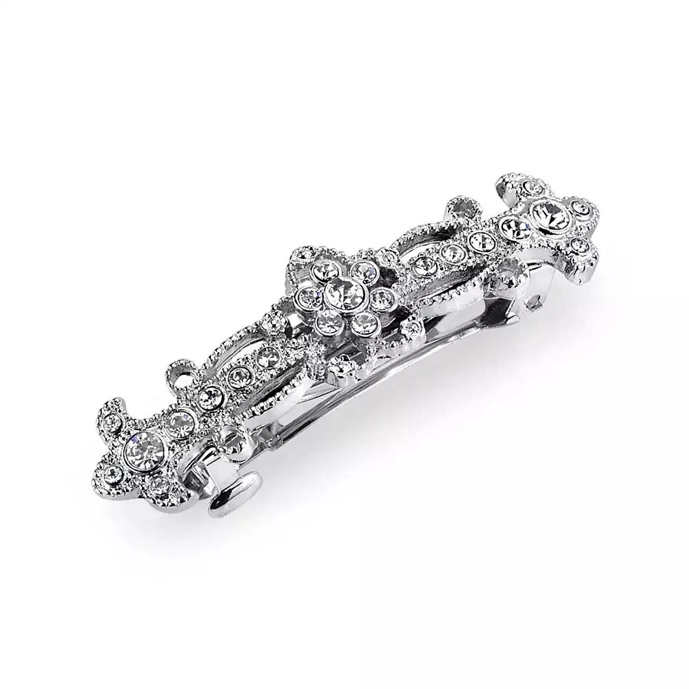 商品2028|Silver-Tone Crystal Small Barrette,价格¥355,第1张图片