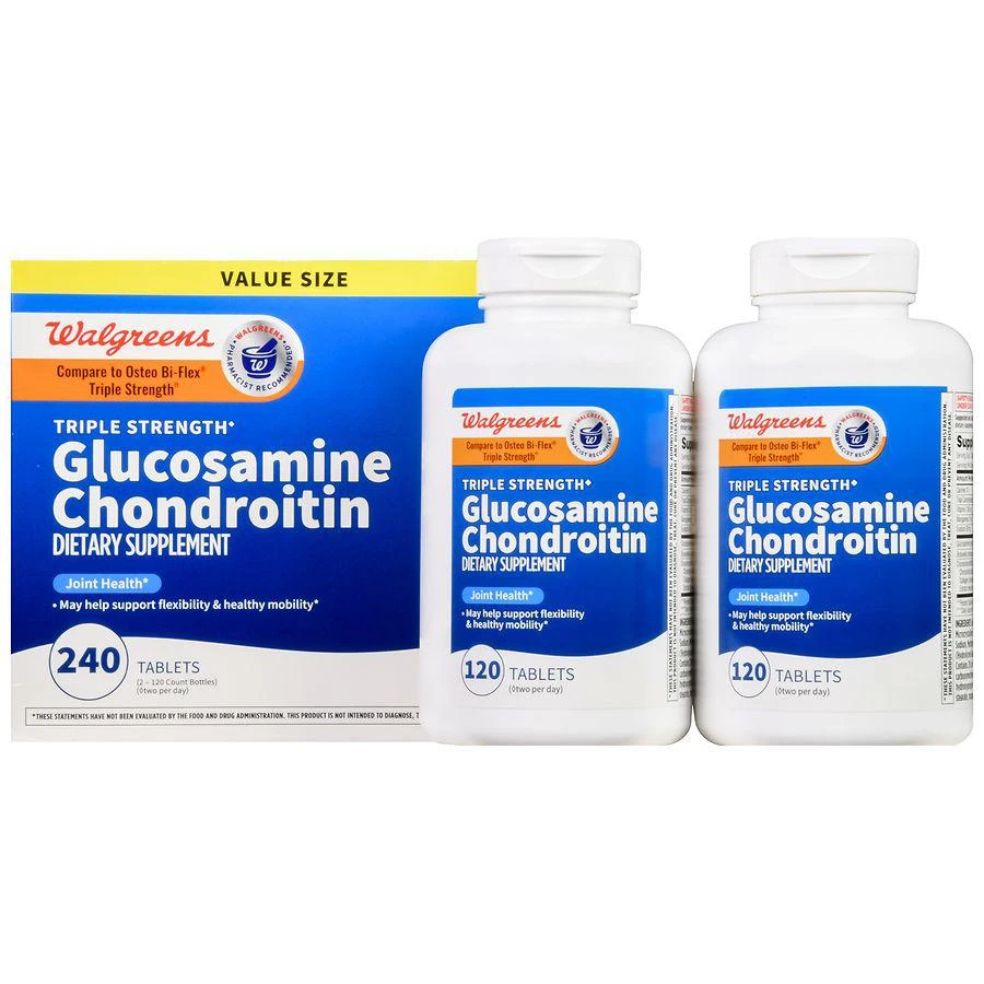 商品Walgreens|Glucosamine Chondroitin Tablets Triple Strength (120 days),价格¥415,第1张图片