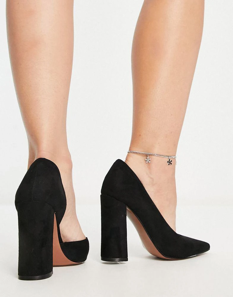 商品ASOS|ASOS DESIGN Wide Fit Waiter d'orsay high heels in black,价格¥274,第2张图片详细描述