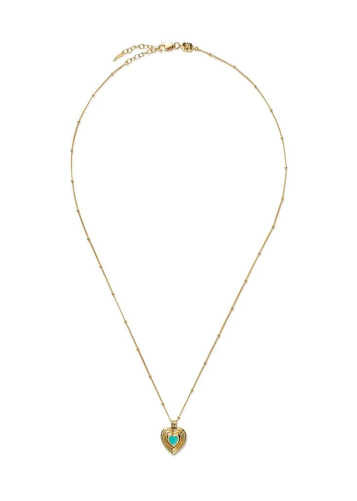 商品Missoma|Good Vibe 18kt gold-plated heart necklace,价格¥1416,第1张图片