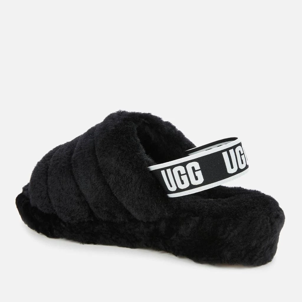 商品UGG|UGG Women's Fluff Yeah Slippers - Black,价格¥570,第2张图片详细描述