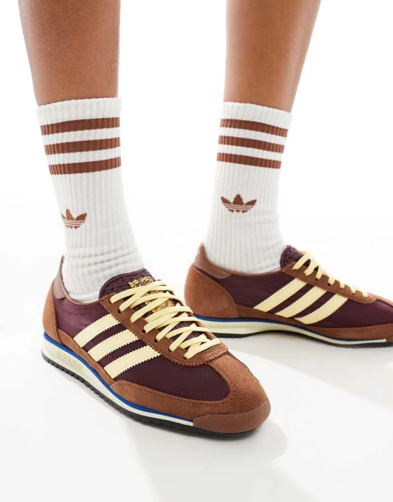 商品Adidas|adidas Originals SL 72 OG trainers in brown and yellow,价格¥794,第5张图片详细描述