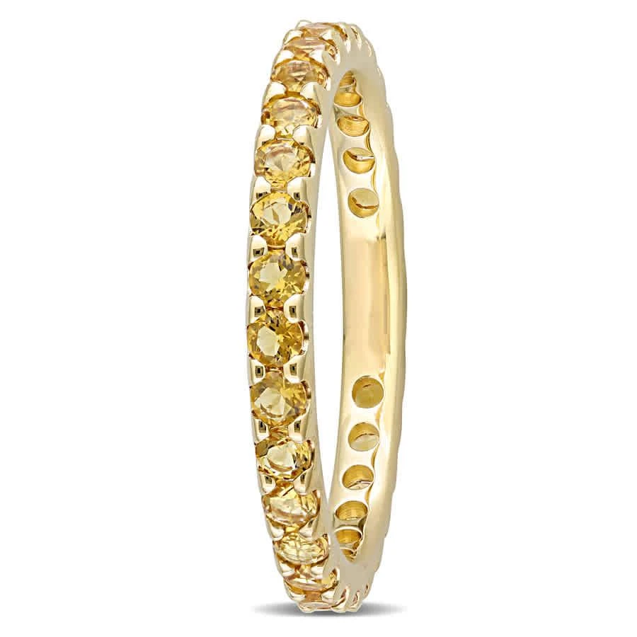 商品Amour|10k Yellow Gold 1 1/5 CT TGW Citrine Eternity Ring,价格¥1385,第2张图片详细描述
