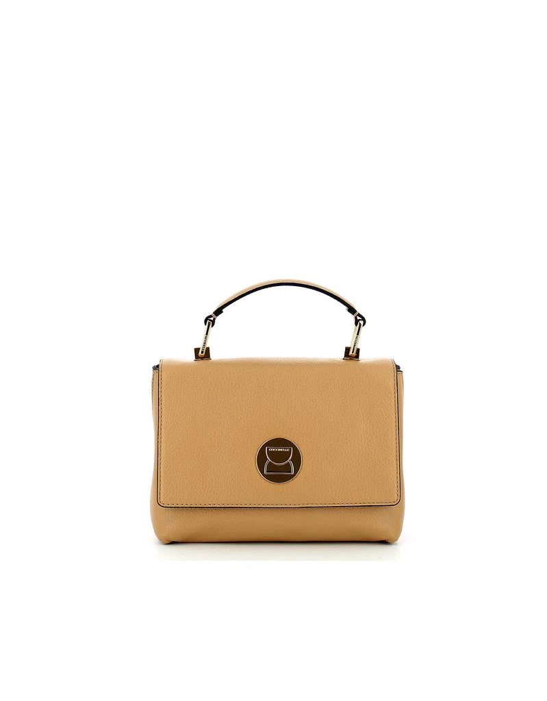 商品Coccinelle|Light Brown Grainy Leather Liya Crossbody Bag,价格¥918,第1张图片