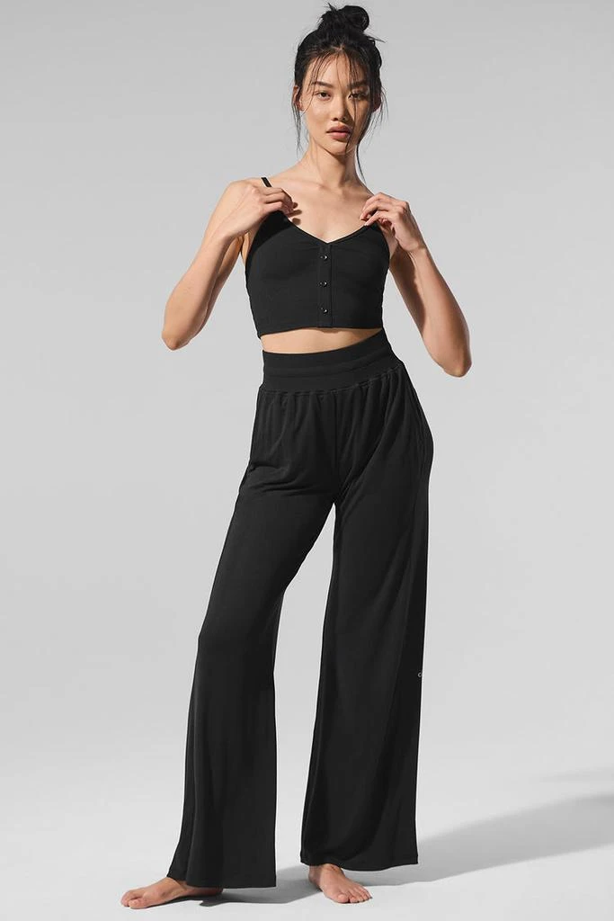 Semi-Sheer Delicate Lounge Flare Pant - Black 商品