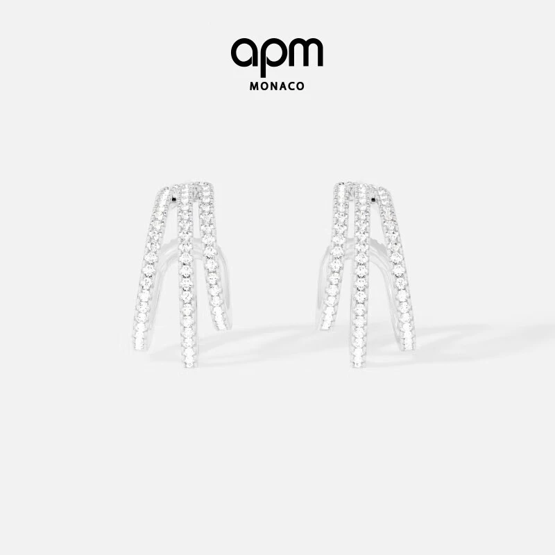 商品apm Monaco|APM Monaco 三层圈形耳环不对称个性设计银耳饰 耳坠 AE15218OX,价格¥1770,第1张图片