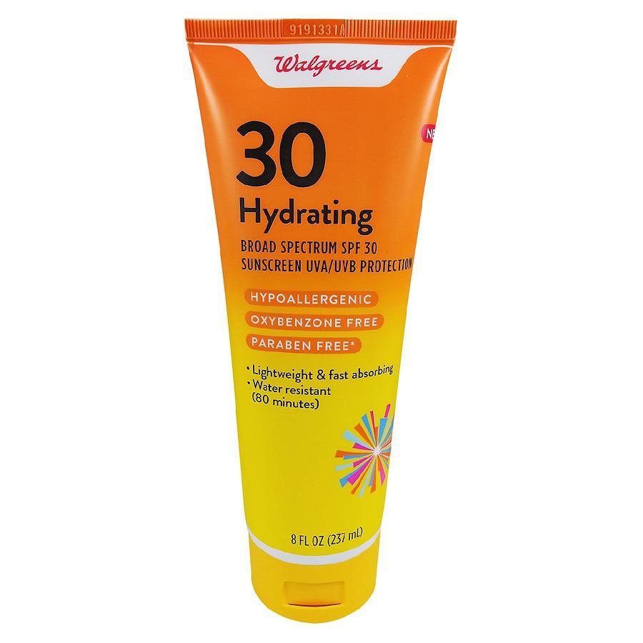 商品Walgreens|Hydrating Sunscreen Lotion SPF 30,价格¥60,第1张图片
