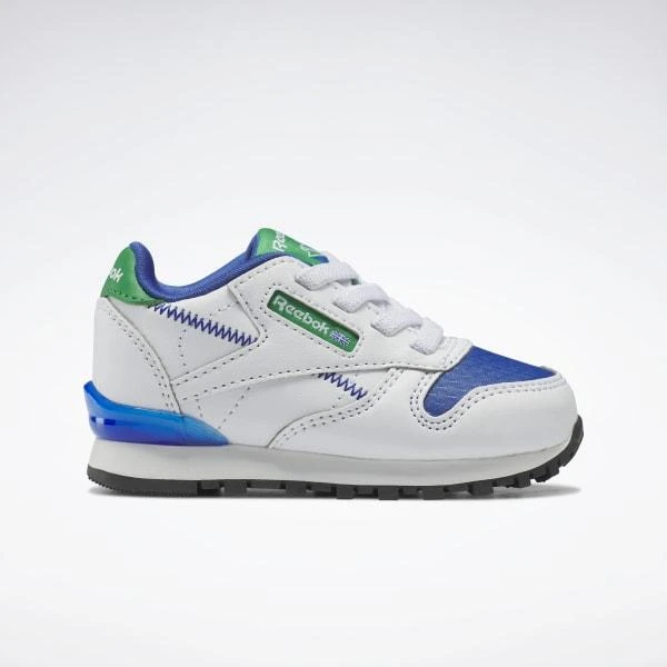 商品Reebok|Classic Leather Step 'n' Flash Shoes - Toddler,价格¥422,第1张图片