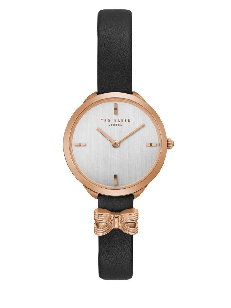 商品Ted Baker London|Amy Bow Leather Strap Watch,价格¥393,第1张图片