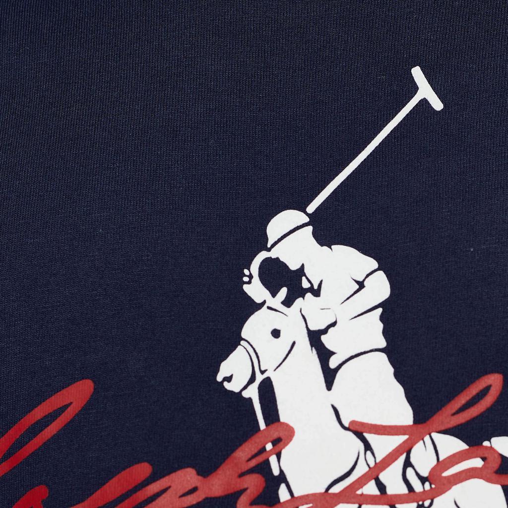 商品[二手商品] Ralph Lauren|Polo Ralph Lauren Navy Blue Logo Print Cotton Crew Neck T-Shirt L,价格¥1204,第5张图片详细描述