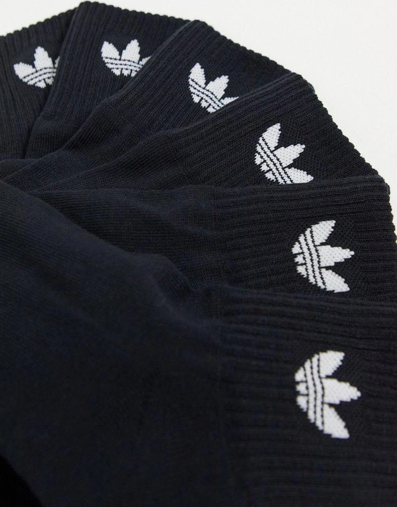 商品Adidas|adidas Originals 3 pack ankle socks in black with trefoil,价格¥79,第3张图片详细描述