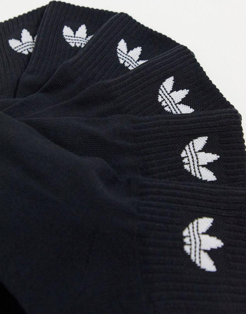 商品Adidas|adidas Originals 3 pack ankle socks in black with trefoil,价格¥89,第5张图片详细描述