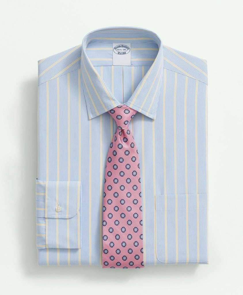 商品Brooks Brothers|Supima® Cotton Poplin Ainsley Collar, Multi-Stripe Dress Shirt,价格¥496,第1张图片