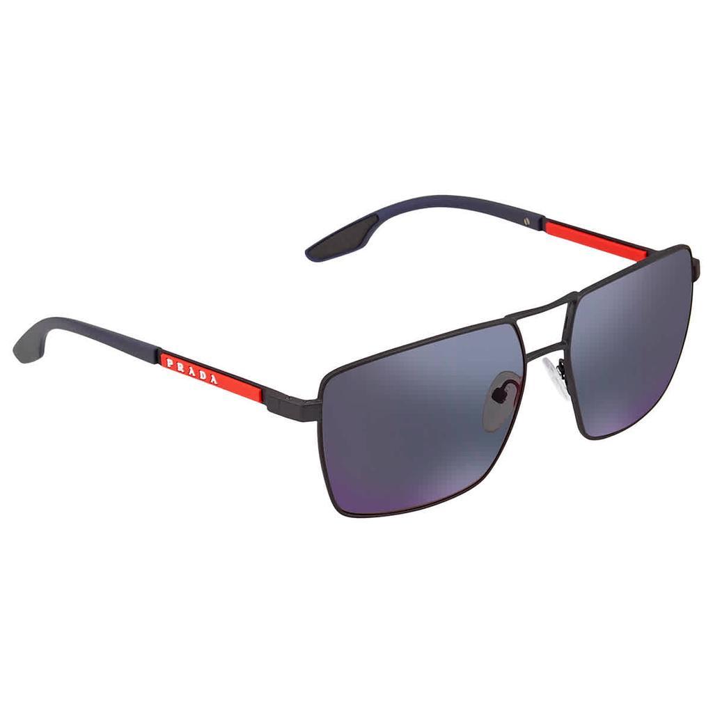 商品Prada|Dark Grey AR Rectangular Men's Sunglasses PS 50WS UR701G 59,价格¥779,第1张图片