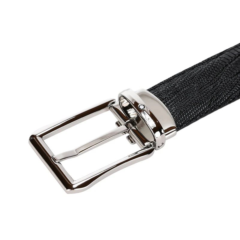 Mont Blanc 万宝龙 男士黑色针扣式牛皮腰带 118423 商品