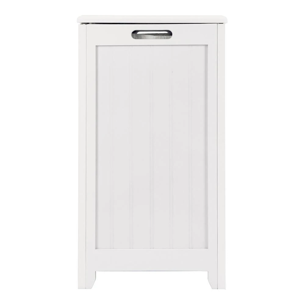 商品Oceanstar|Oceanstar White Finished Rectangular Laundry Wood Hamper with Interior Bag,价格¥993,第4张图片详细描述