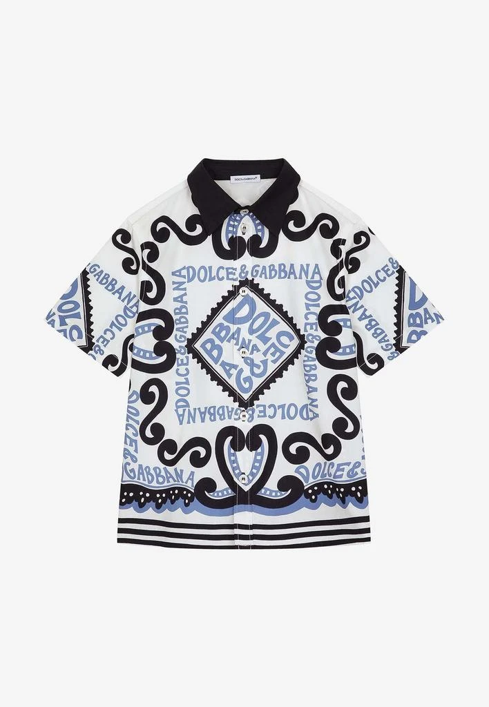 商品Dolce & Gabbana|Boys Marina-Printed Buttoned Shirt,价格¥3604,第1张图片