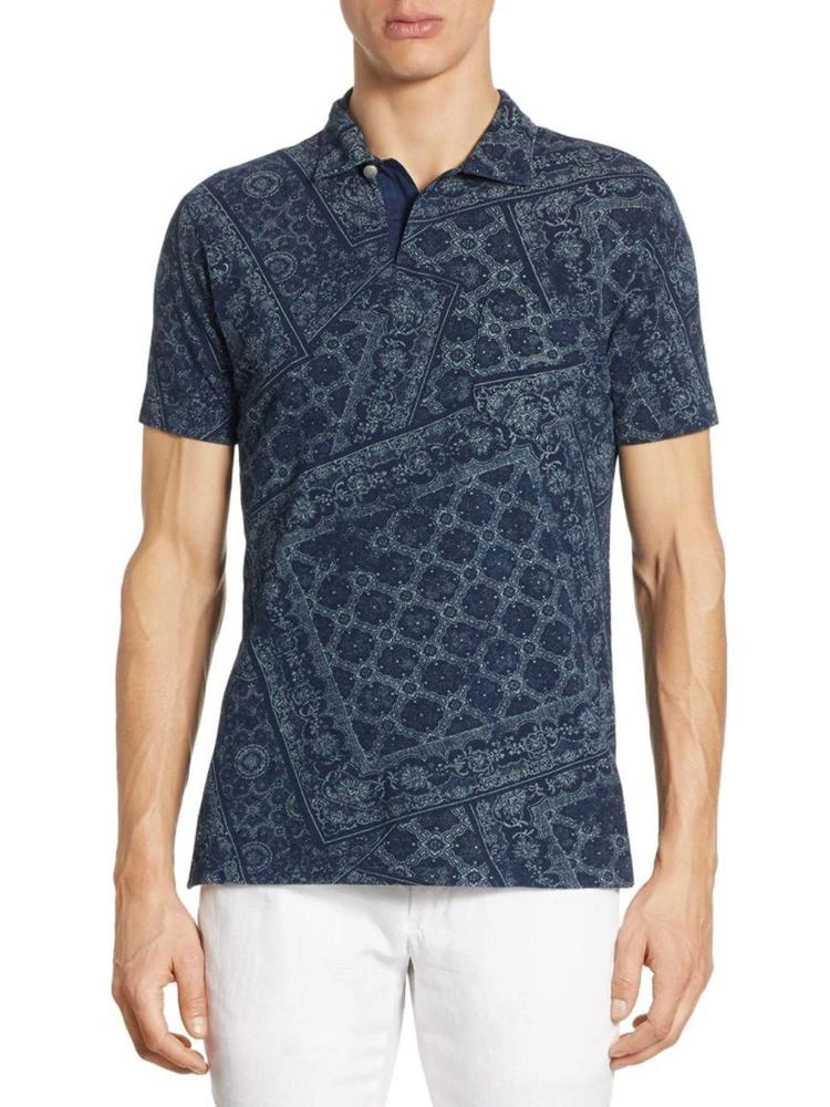 商品Ralph Lauren|Featherweight Mesh Floral Knit Polo,价格¥291,第1张图片