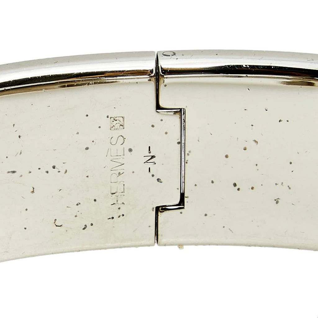 Hermès Clic Clac H Blue Enamel Palladium Plated Wide Bracelet 商品