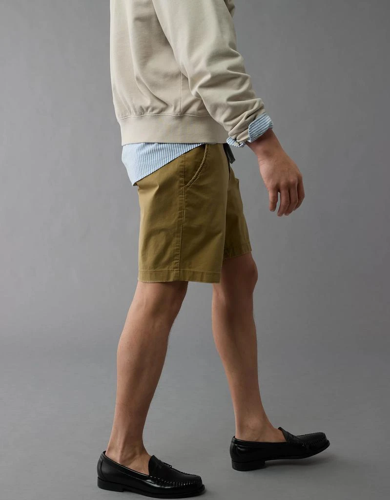 商品AE|AE Flex 9" Lived-In Khaki Short,价格¥206,第5张图片详细描述