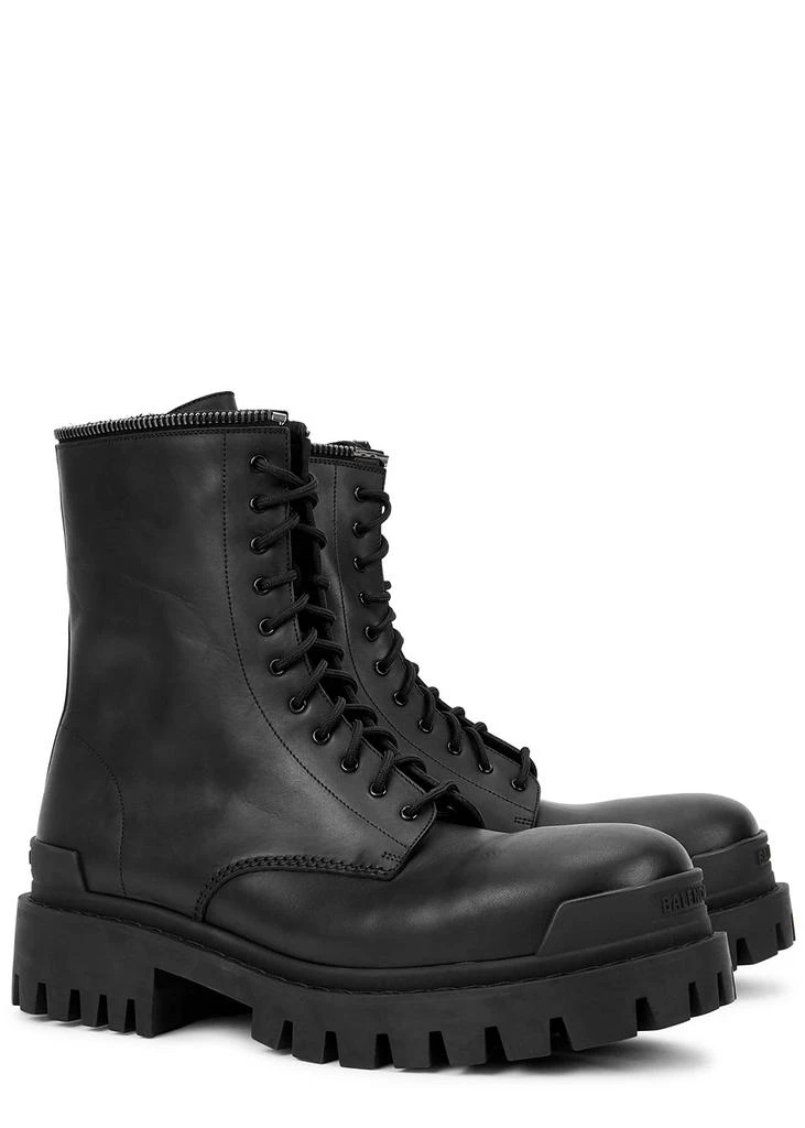 商品Balenciaga|Master black leather combat boots,价格¥3519,第2张图片详细描述