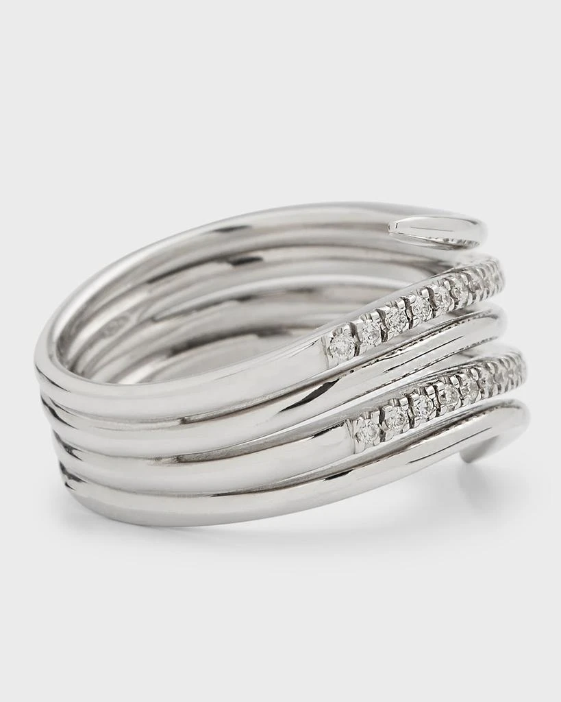 商品Cassidy Diamonds|18K White Gold 5-Row Wave Ring, Size 7,价格¥16921,第4张图片详细描述