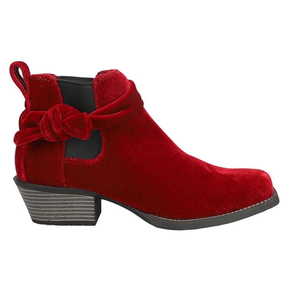 商品Justin Boots|Chellie Velvet Pull On Booties,价格¥410,第3张图片详细描述