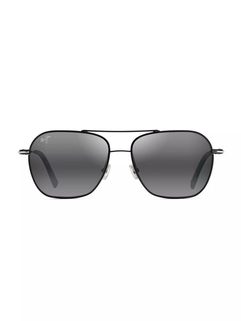 商品Maui Jim|Mano 57MM Square Aviator Sunglasses,价格¥2829,第1张图片