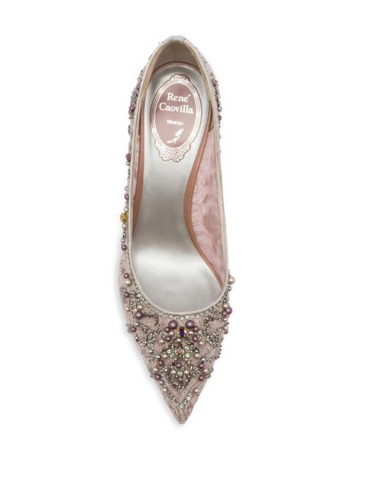 商品Rene Caovilla|Lace and Pearl Pumps,价格¥3374,第4张图片详细描述