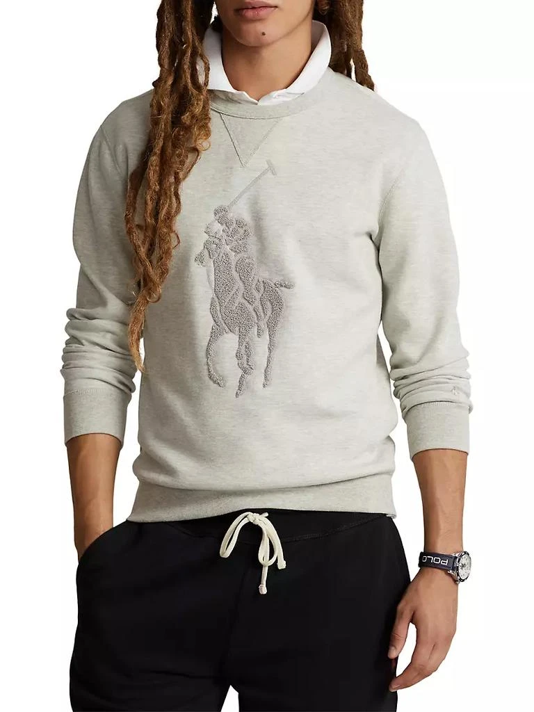 商品Ralph Lauren|Double-Knit Chenille Logo Sweatshirt,价格¥682,第3张图片详细描述