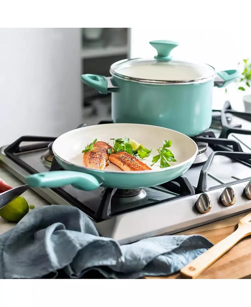 商品Greenpan|Rio Ceramic Nonstick Cookware Set, 16 Piece,价格¥1390,第5张图片详细描述