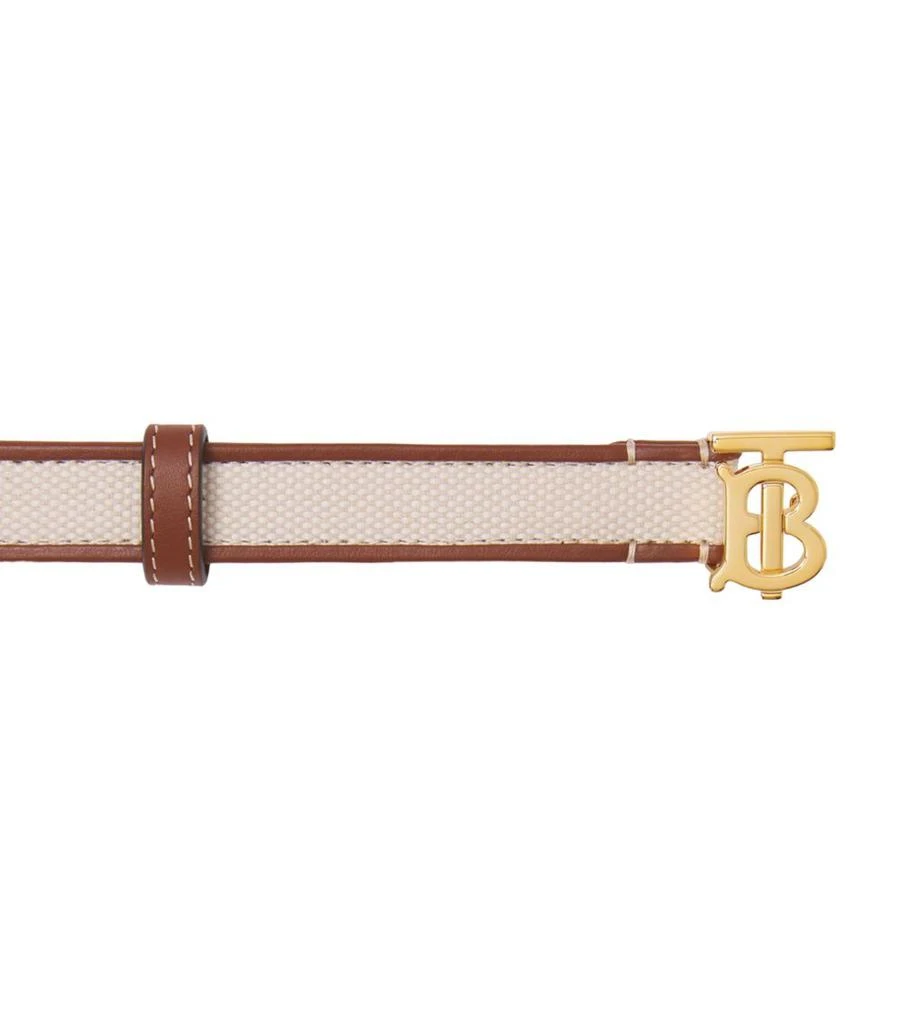 商品Burberry|Canvas and Leather TB Monogram Belt,价格¥3674,第4张图片详细描述