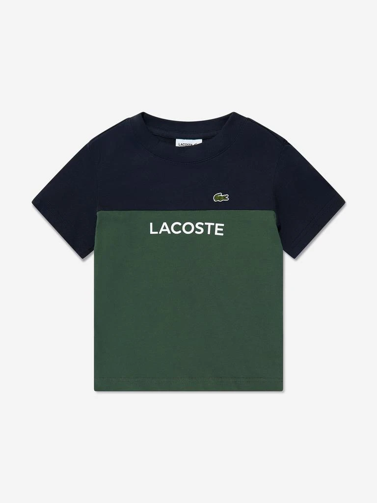 商品Lacoste|Lacoste Kids Colourblock T-Shirt in Navy,价格¥206,第1张图片