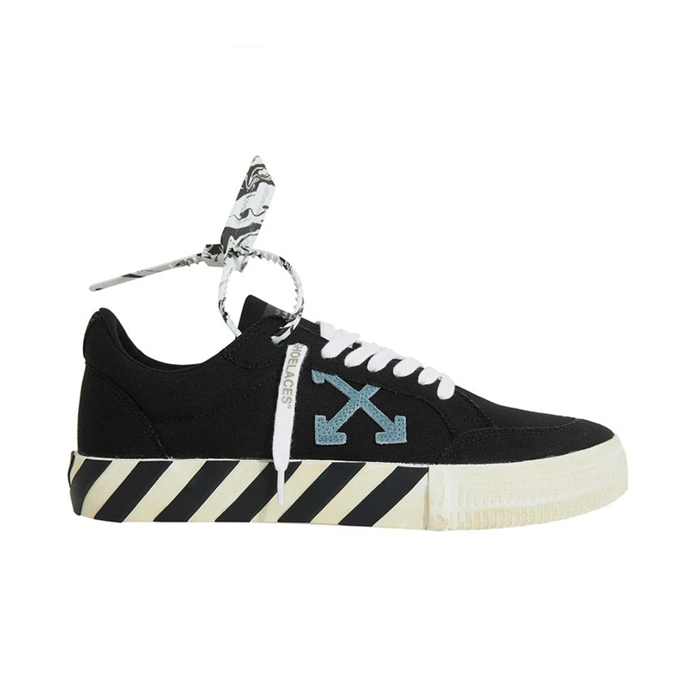 商品Off-White|OFF WHITE 黑色男士帆布鞋 OMIA085F21FAB001-1045,价格¥1505,第1张图片