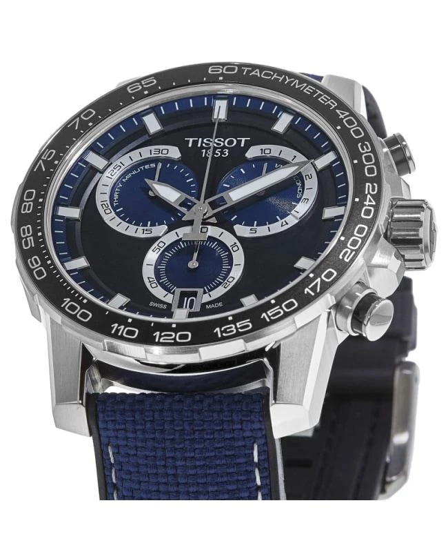 商品Tissot|Tissot Supersport Chrono Black Dial Textile Strap Men's Watch T125.617.17.051.03,价格¥3264,第2张图片详细描述