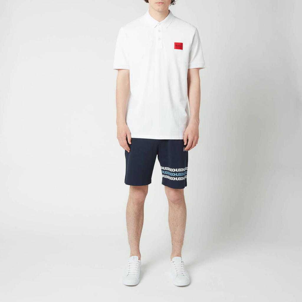 HUGO Men's Slim Fit Pique Polo Shirt - White商品第3张图片规格展示