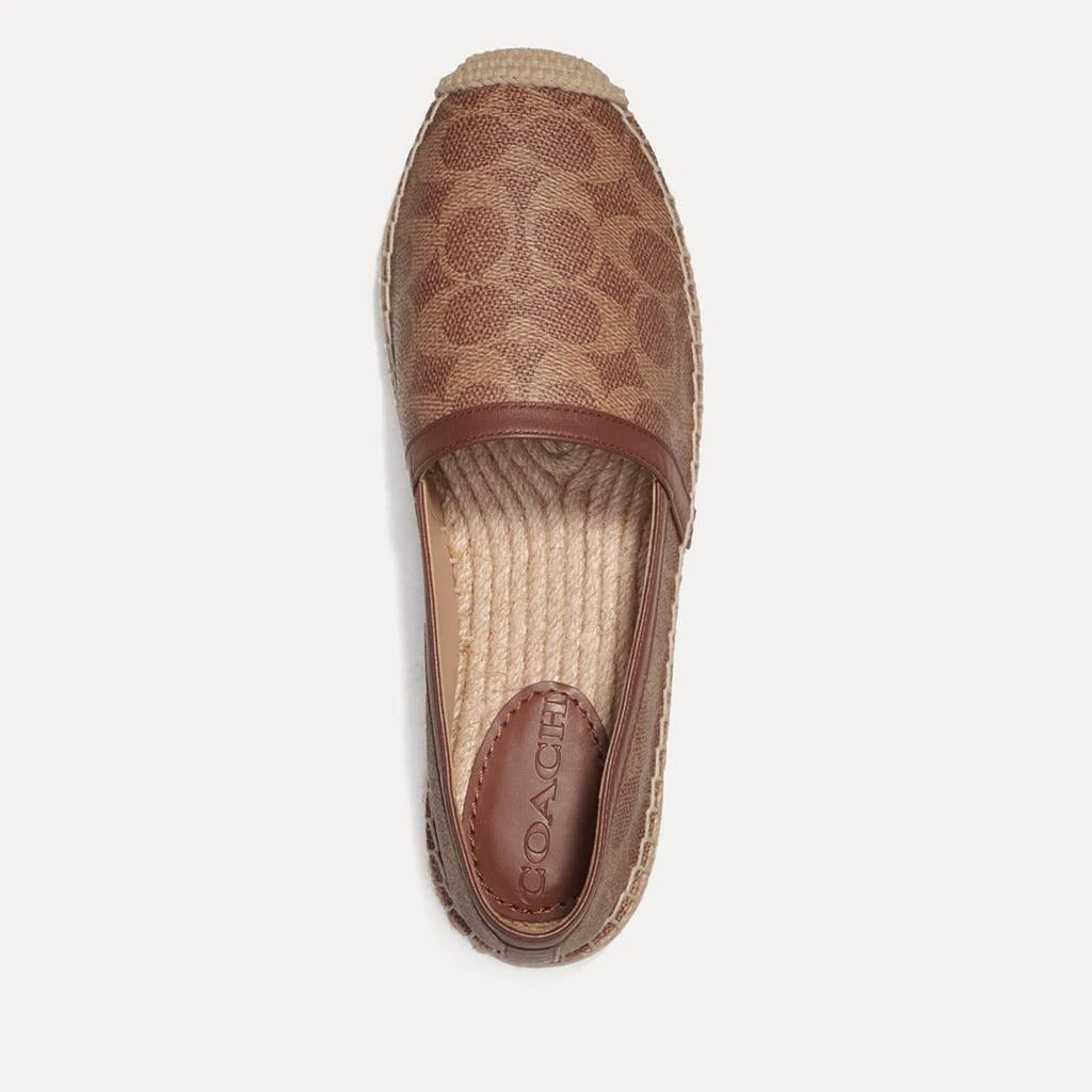 商品Coach|Coach Women’s Collins Leather-Trimmed Coated Canvas Espadrilles,价格¥739,第3张图片详细描述