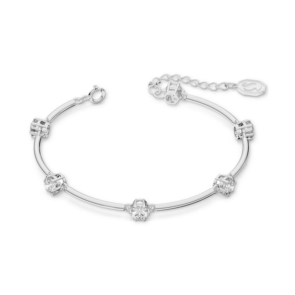 Silver-Tone Constella Crystal Bangle Bracelet商品第2张图片规格展示