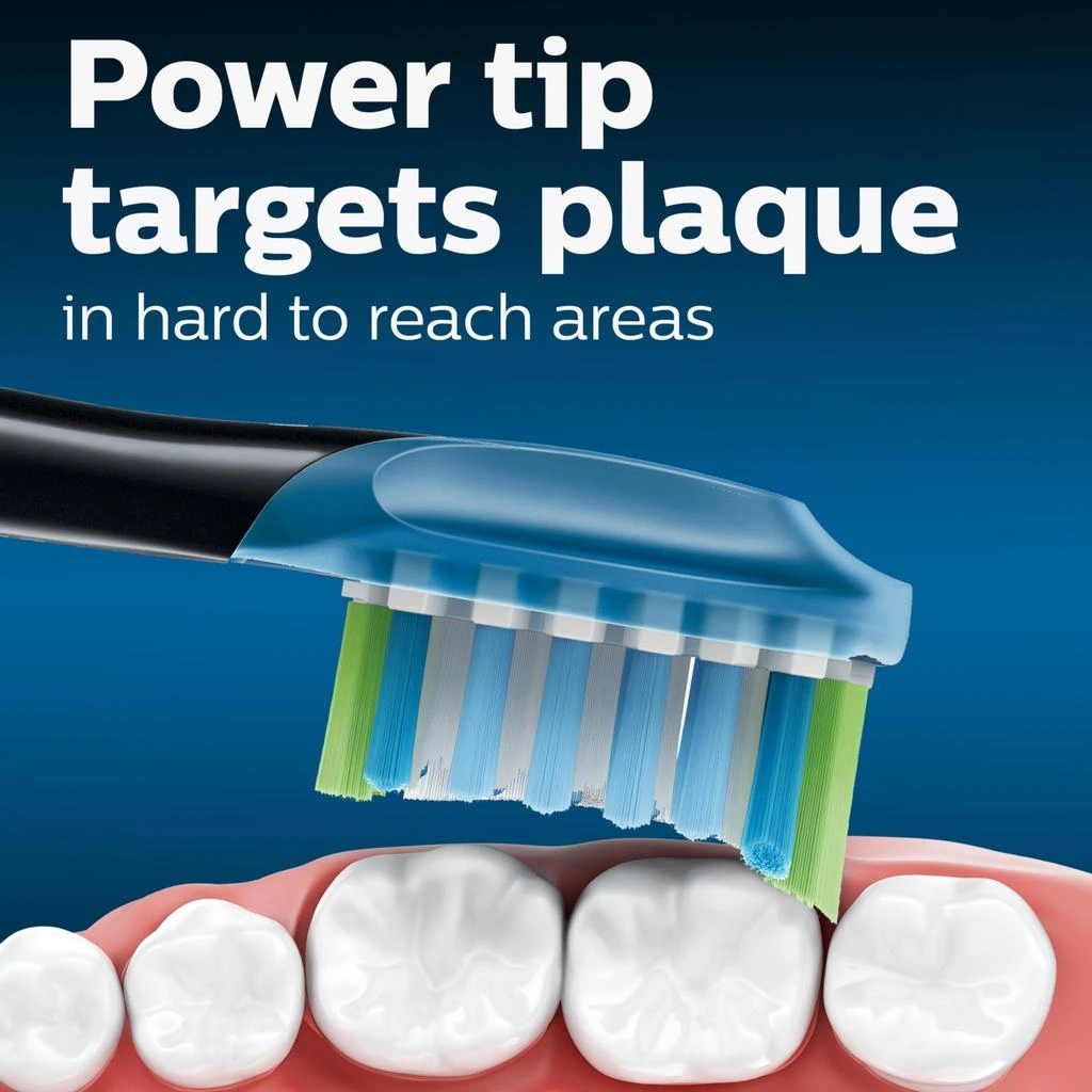 商品Philips Sonicare|Philips Sonicare C3 Two-in-One - Genuine Replacement Electric Toothbrush Heads, Black, 4 Pack One Year Supply, HX9044/95,价格¥248,第3张图片详细描述
