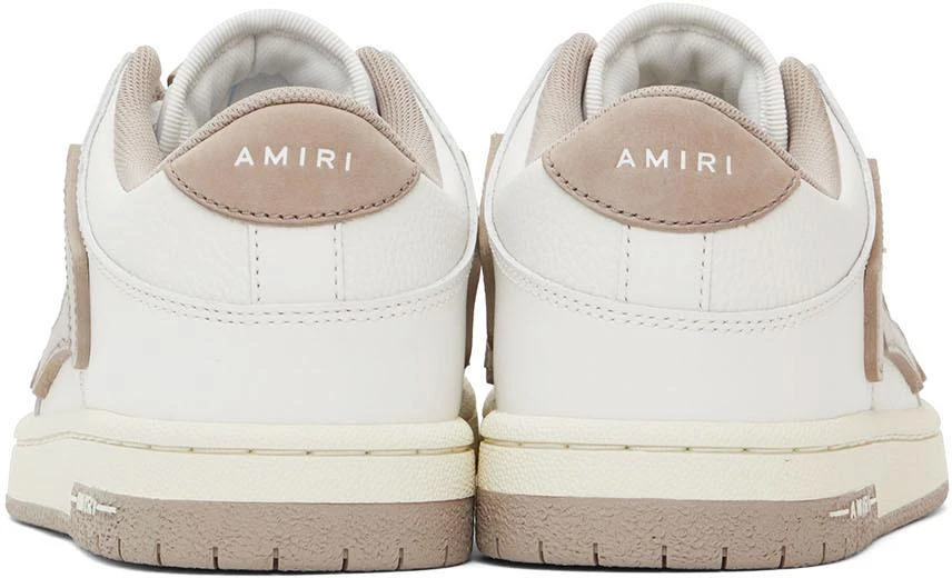 商品AMIRI|White & Beige Skel Low-Top Sneakers,价格¥4152,第2张图片详细描述