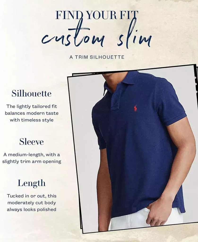 商品Ralph Lauren|Men’s Slim-Fit Soft Cotton Polo Shirt,价格¥630,第5张图片详细描述