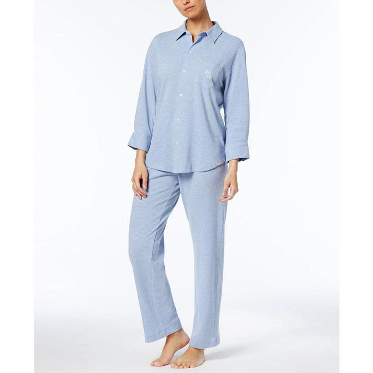 商品Ralph Lauren|Pique 针织睡衣套装,价格¥385,第1张图片