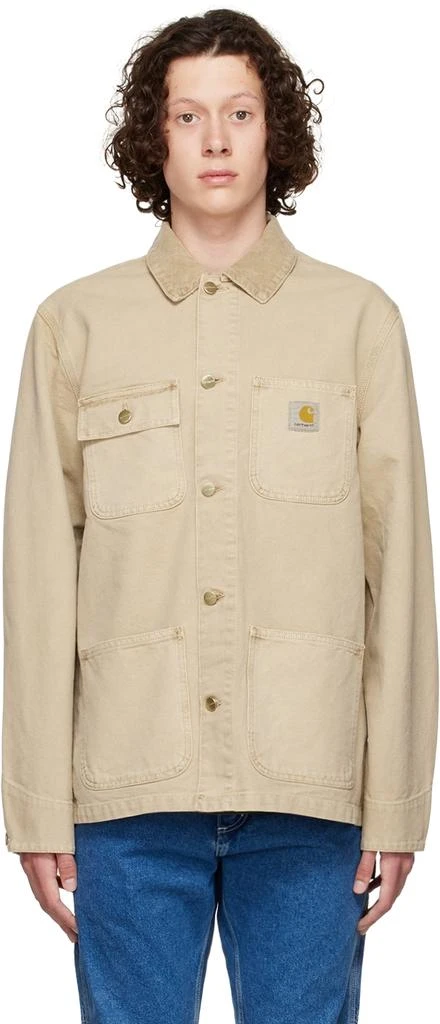 商品Carhartt WIP|Brown Garment-Dyed Denim Jacket,价格¥882,第1张图片