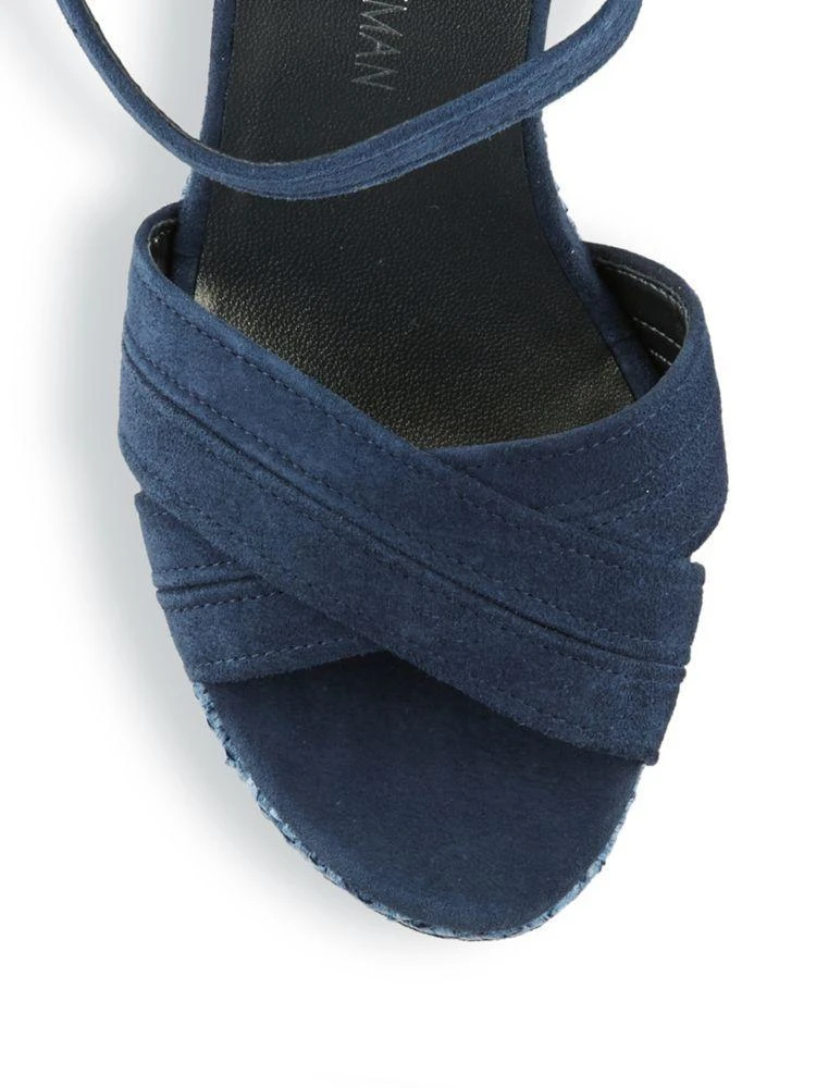 商品Stuart Weitzman|Elevate Open-Toe Wedge Sandals,价格¥708,第3张图片详细描述
