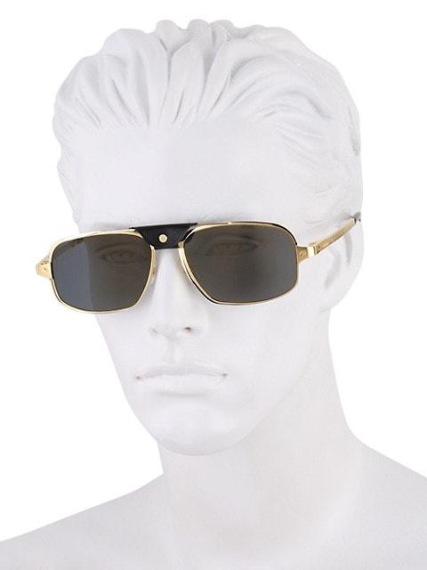 Santos 60MM Rectangular Sunglasses商品第4张图片规格展示