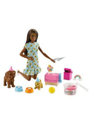 商品Barbie|Barbie® Doll & Puppy Party Play Set GXV76,价格¥79,第1张图片