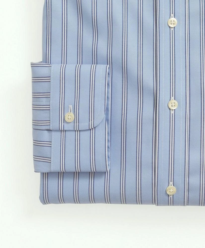 商品Brooks Brothers|Stretch Supima® Cotton Non-Iron Pinpoint Oxford Button-Down Collar, BB#1 Rep Stripe Dress Shirt,价格¥469,第4张图片详细描述