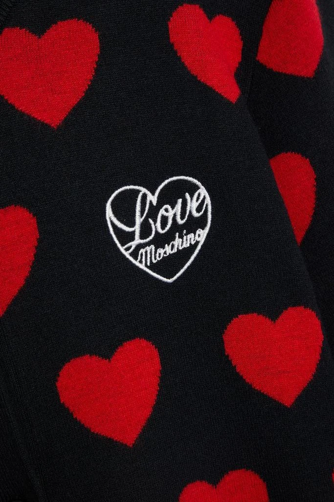 商品Love Moschino|Embroidered jacquard-knit cardigan,价格¥950,第4张图片详细描述